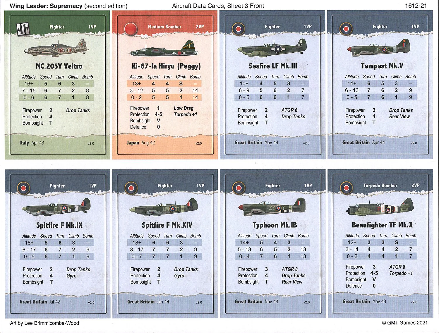 Wing Leader: Supremacy 1943-1945 - 2nd Edition Update Kit - Image 2