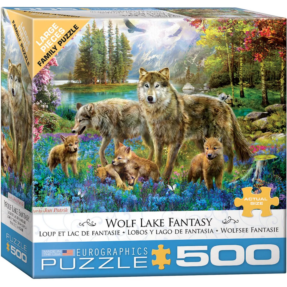 Wolf Lake Fantasy 500 Piece Puzzle