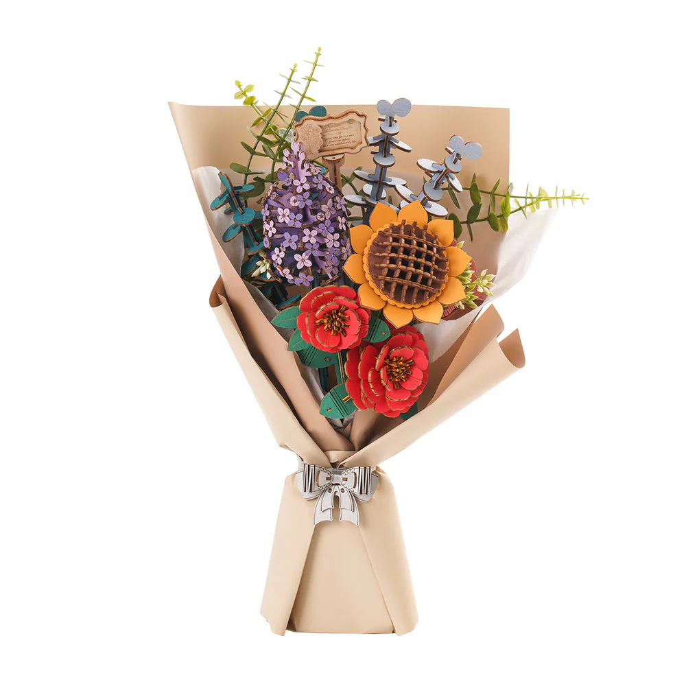 Wood Bloom Flower Bouquet