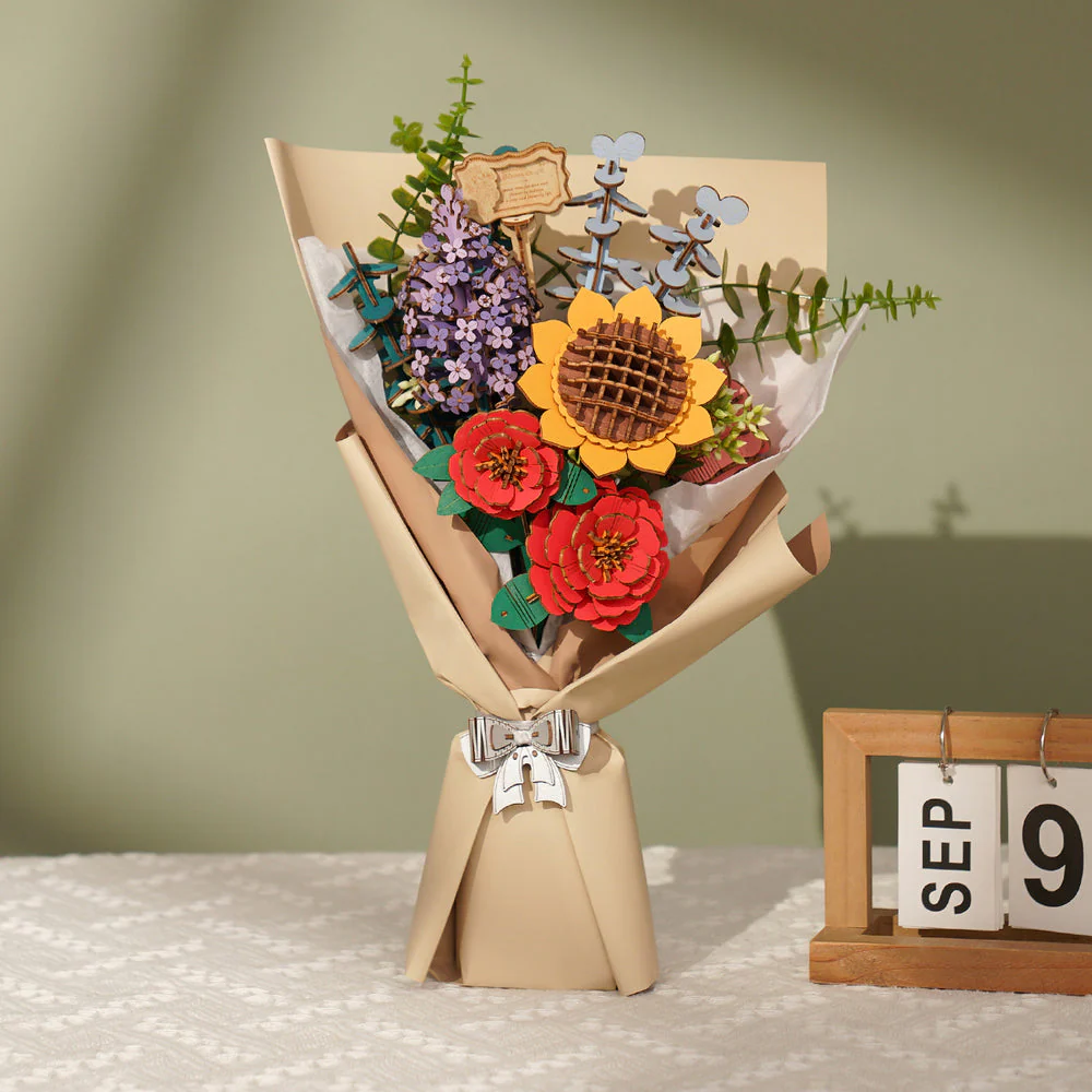 Wood Bloom Flower Bouquet - Image 2
