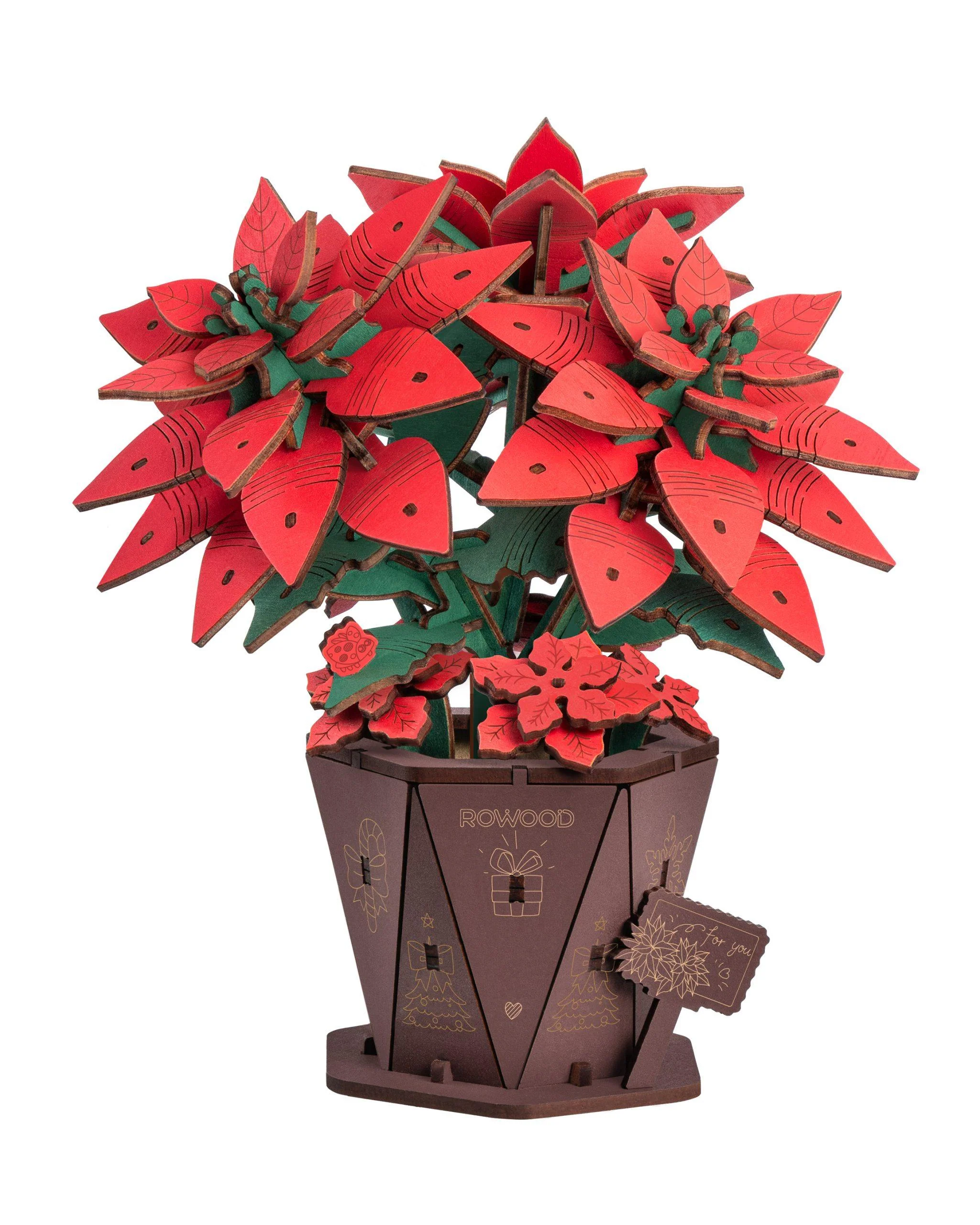 Wood Bloom Poinsettia - Image 4