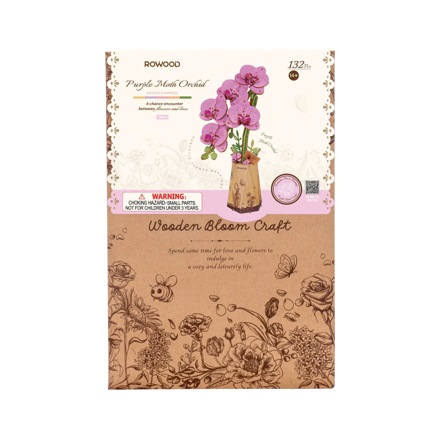 Wood Bloom Purple Moth Orchid