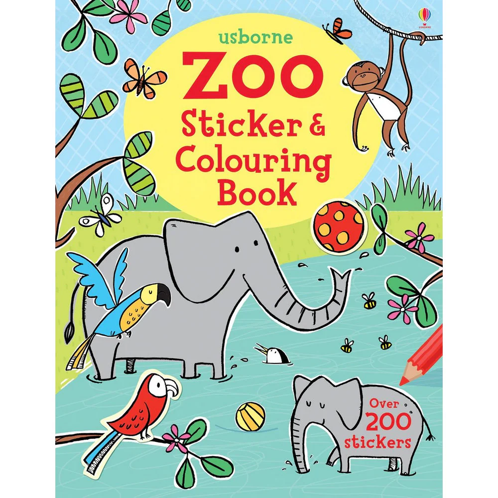 Zoo Sticker & Colouring Book